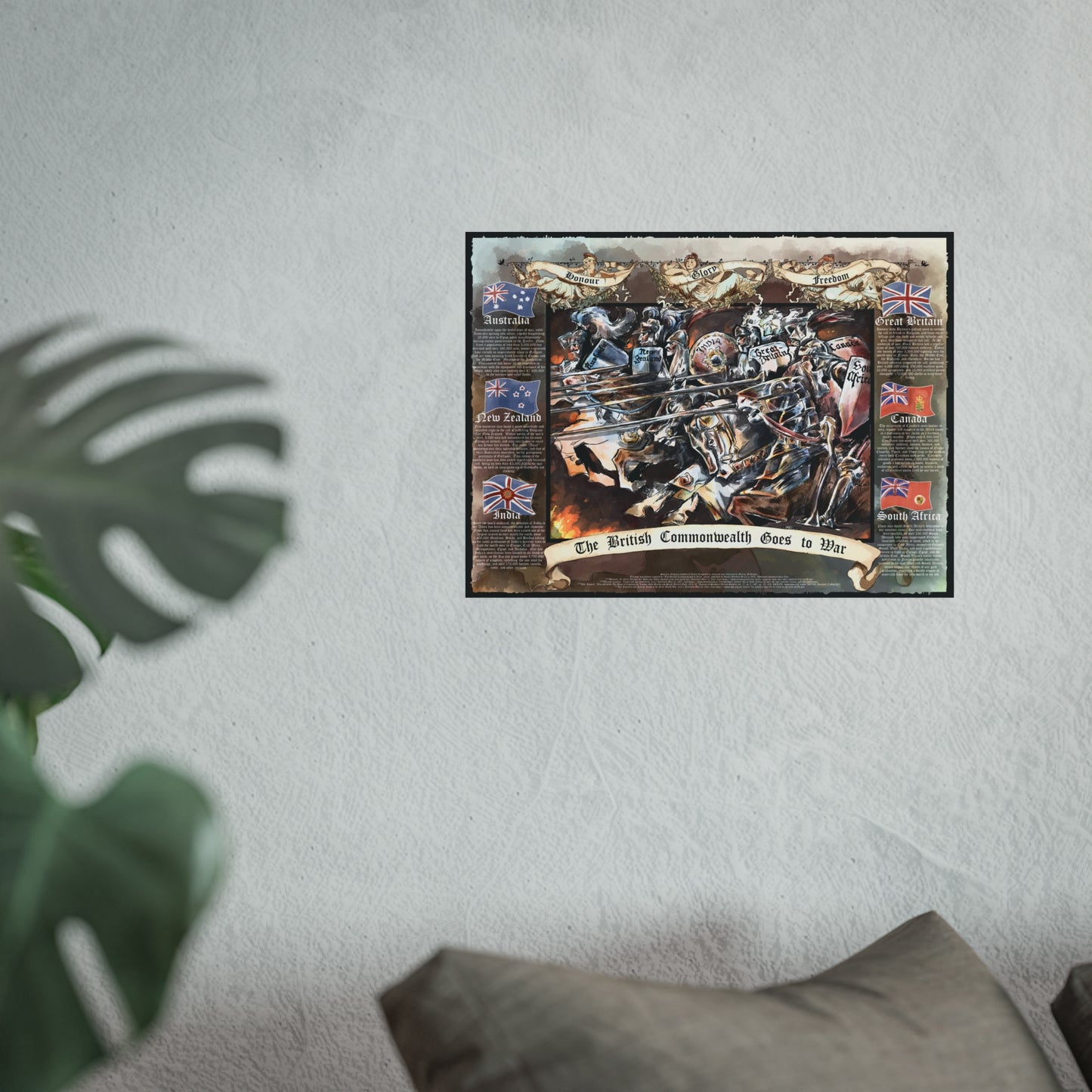 The British Commonwealth Goes to War - Fine Art Poster