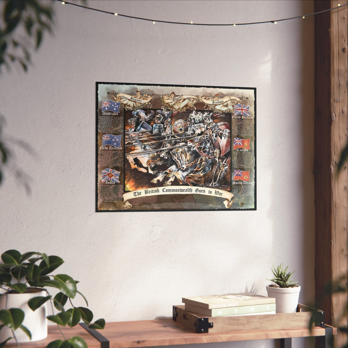 The British Commonwealth Goes to War - Fine Art Poster